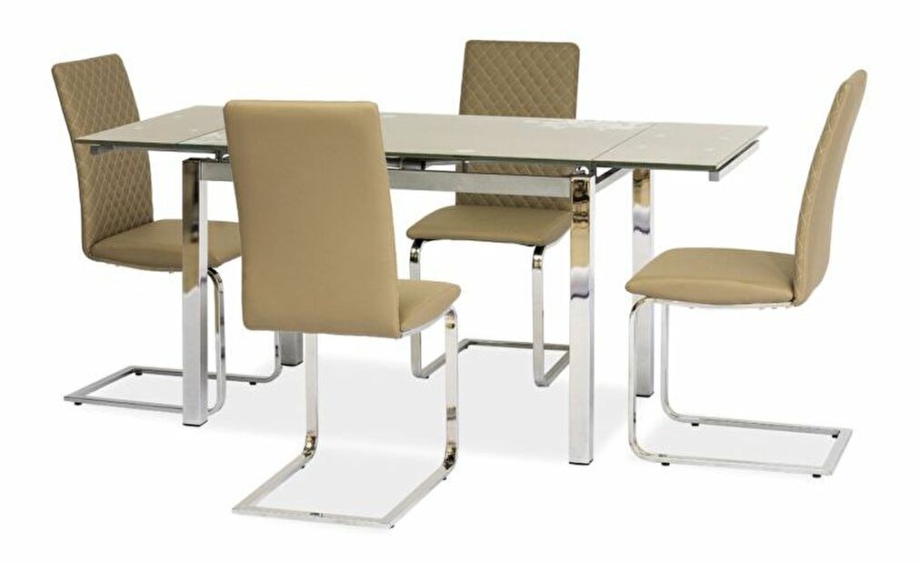 Jedálenský stôl GD-020 (tmavobéžová) (pre 6 osôb až 8 osôb)
