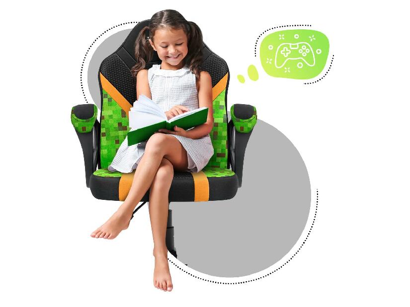 Detská herná stolička Rover 1 (čierna + zelená)