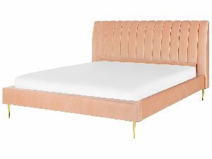 Manželská posteľ 180 cm MASALA (s roštom) (ružová)