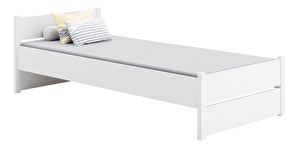 Detská posteľ 200x90 cm Marcel I (s roštom a matracom) (biela)