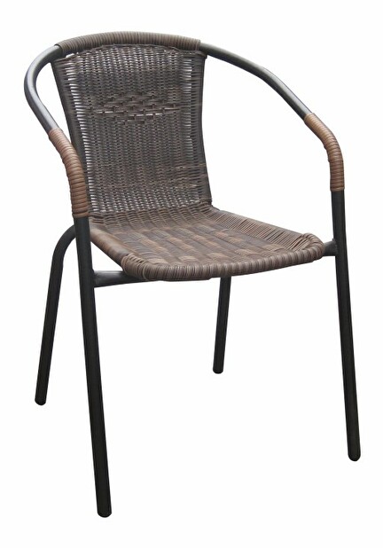 Záhradná stolička Durley (hnedá + čierna) *výpredaj