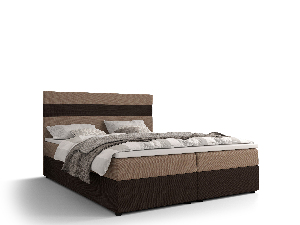 Manželská posteľ Boxspring 180 cm Locos Comfort (svetlohnedá + tmavohnedá) (s matracom a úložným priestorom)