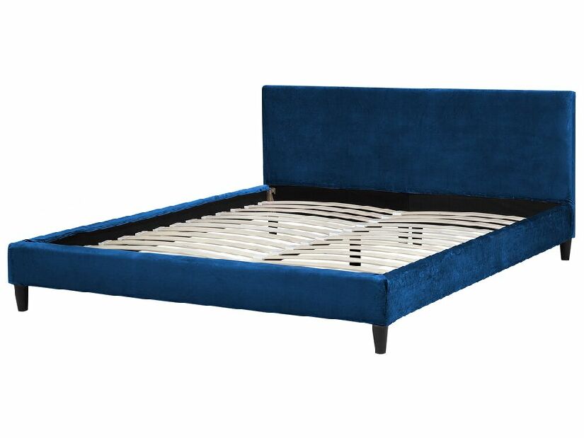 Manželská posteľ 180 cm FUTTI (s roštom) (modrá)