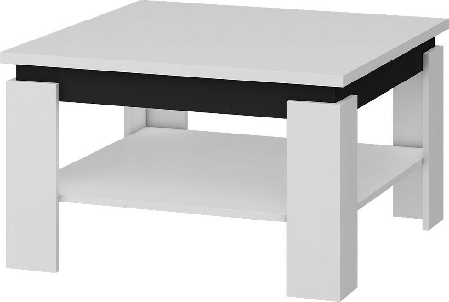 Konferenčný stolík Allen (Biela + Lesk čierny)