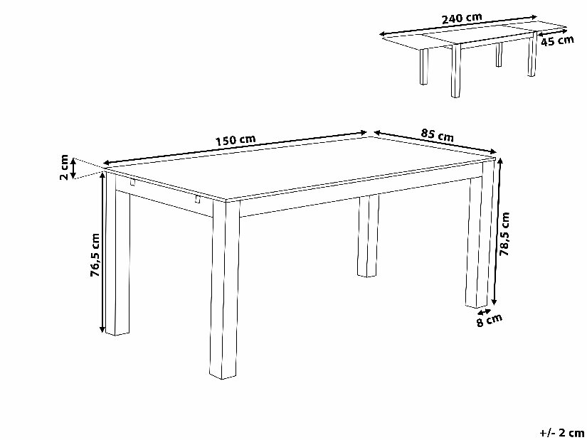 Jedálenský stôl Maximus (pre 8 osôb) (tmavé drevo)
