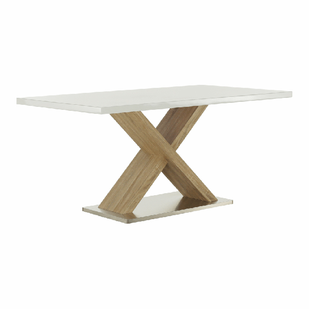 Jedálenský stôl 160 cm Farni (biela + dub sonoma) *výpredaj