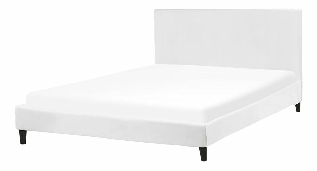 Manželská posteľ 160 cm FUTTI (s roštom) (biela)