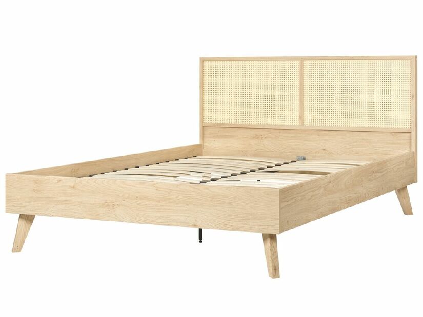 Manželská posteľ 140 cm Monza (svetlé drevo)