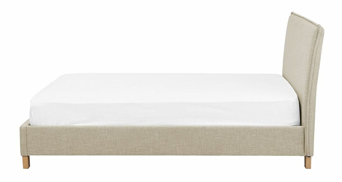 Manželská posteľ 180 cm SANCHEZ (s roštom) (béžová)