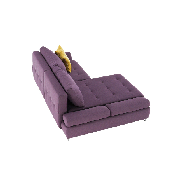 Rohová sedačka Grena (fialová + horčicová) (L)