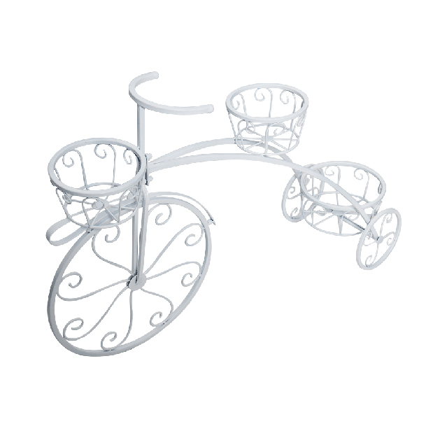 Retro kvetináč v tvare bicykla Galahad (biela)