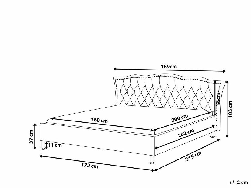 Manželská posteľ 160 cm MATH (s roštom) (biela)