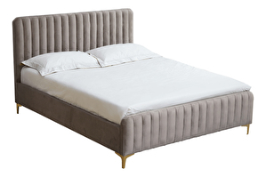 Manželská posteľ 160 cm Karilla (sivohnedá ) (s roštom)