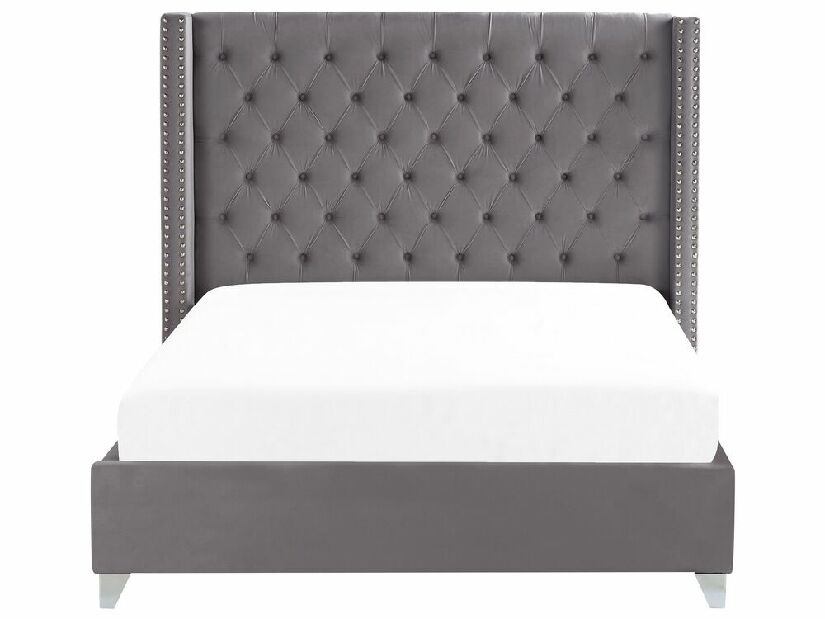 Manželská posteľ 180 cm LUBECK (s roštom) (sivá)