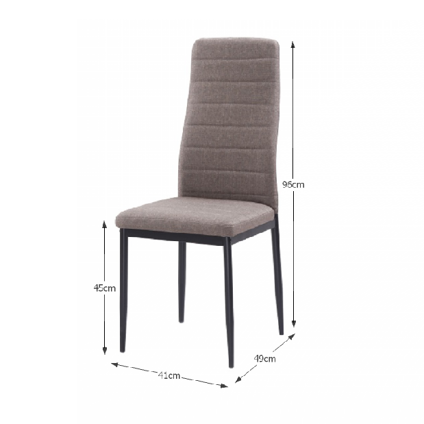Jedálenská stolička Collort nova (hnedá + čierna) 6 ks *výpredaj