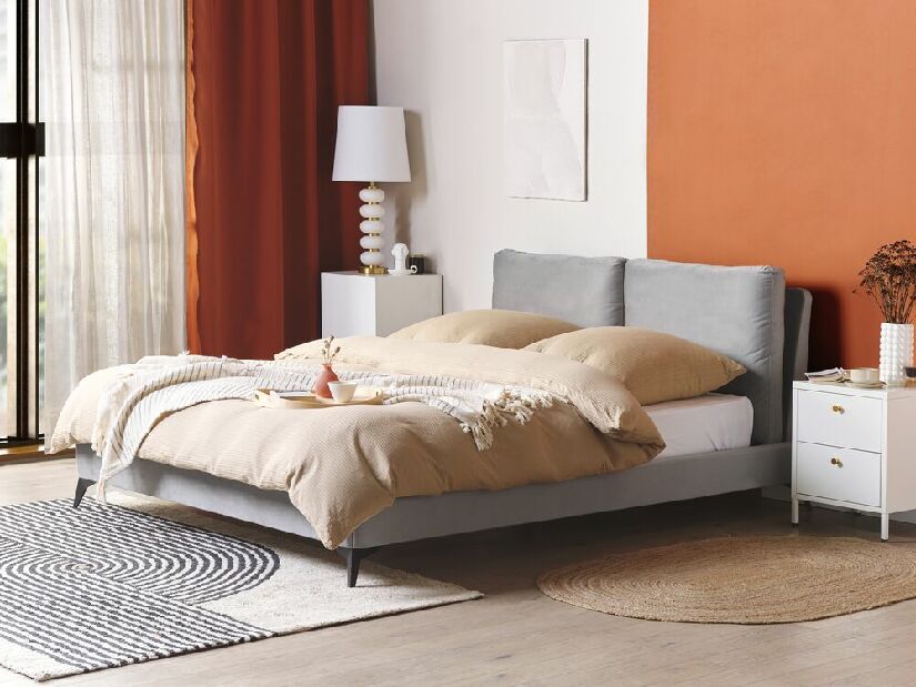 Manželská posteľ 160 cm Mellody (sivá)