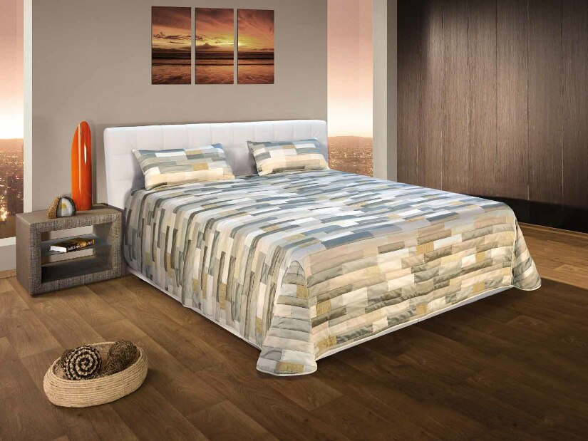 Manželská posteľ 180 cm Blanár Monaco (biela) (s roštami a matracmi)