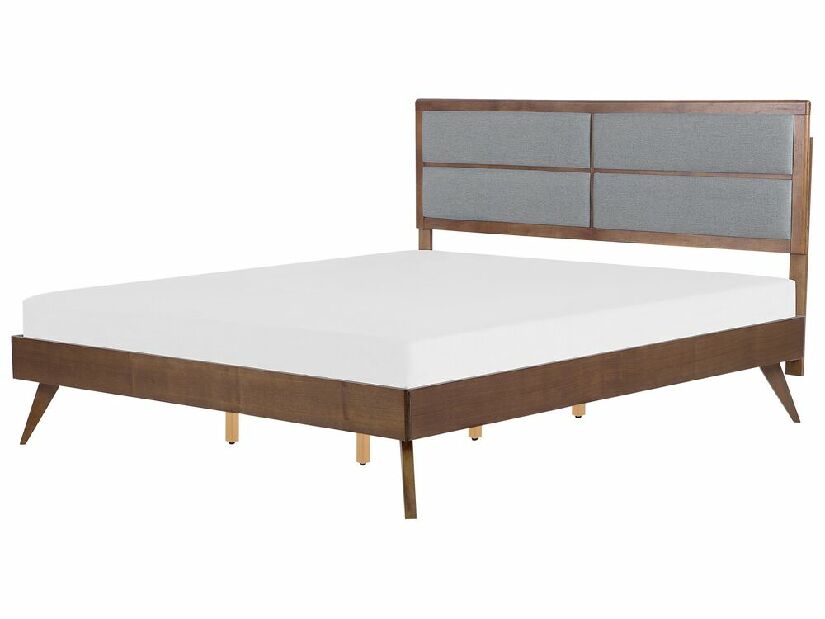 Manželská posteľ 180 cm POSE (s roštom) (tmavé drevo)