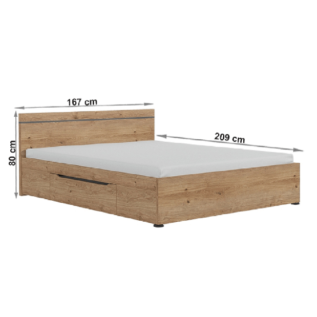 Manželská posteľ 160 cm Umeran