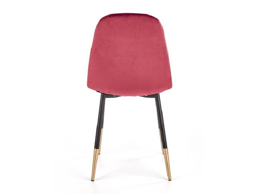 Jedálenská stolička Kuh (červená + zlatá)