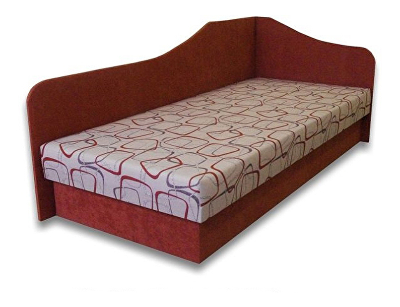 Jednolôžková posteľ (váľanda) 80 cm Lady 87 (Tehlová 41 + Dodo 1008) (P) *výpredaj