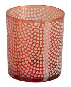 Svietnik Jolipa Na čajovú sviečku (7x7x8cm) (Červená)