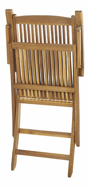 Set 2 ks. záhradných stoličiek Mali (svetlé drevo) (s vankúšmi)
