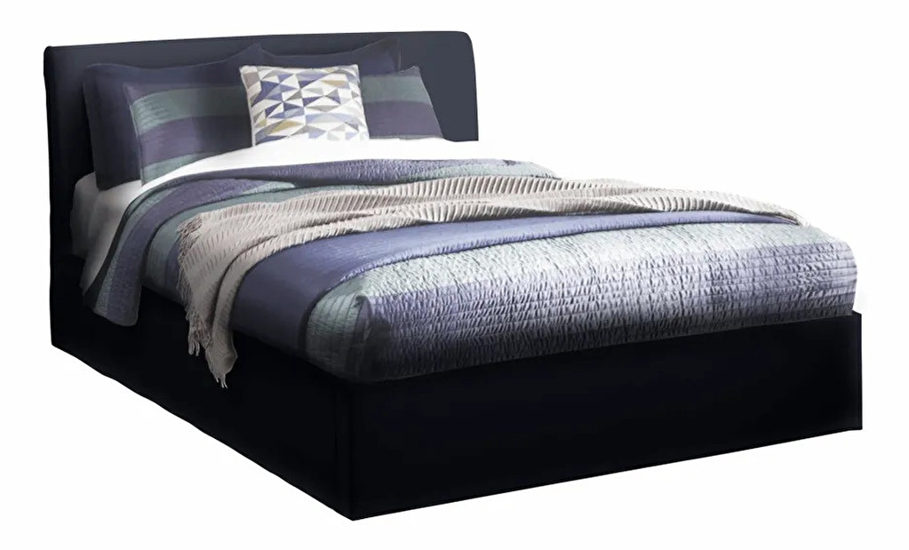 Manželská posteľ 160 cm Kralla (čierna) (s roštom)