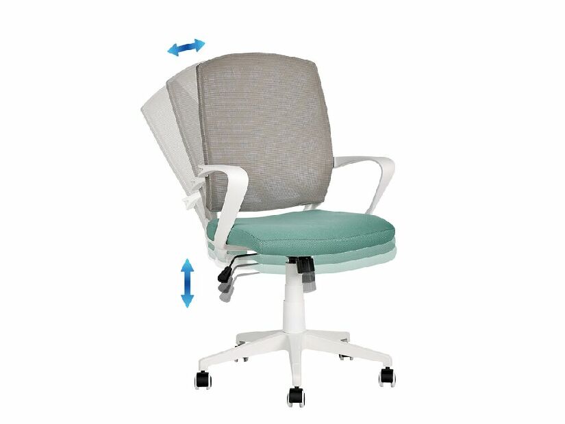 Kancelárska stolička Bronia (sivá + modrá)