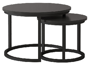 Set konferenčných stolíkov Tulin (čierna)
