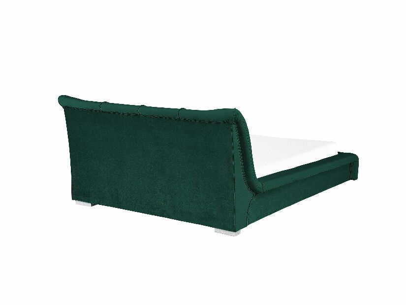Manželská posteľ 160 cm NICE (s roštom) (zelená zamatová)