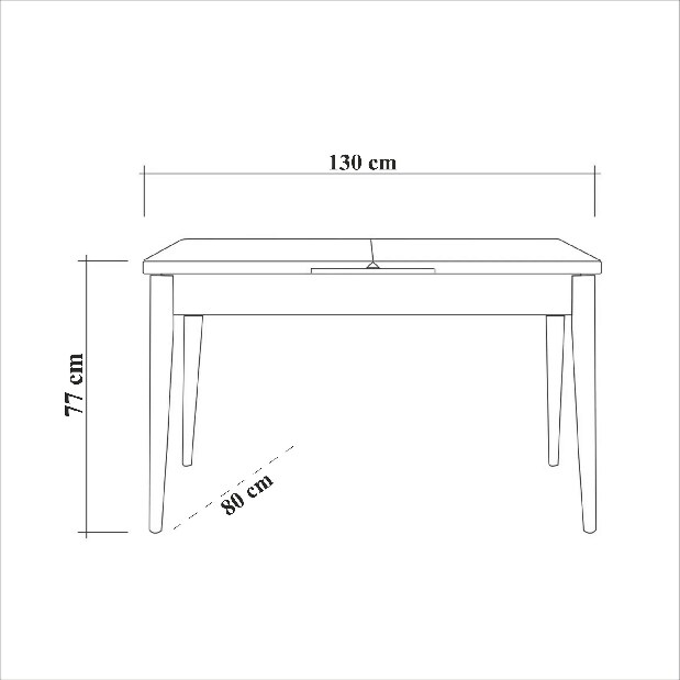 Rozkladací jedálenský stôl s 2 stoličkami a lavicou Vlasta (biela + tmavomodrá)