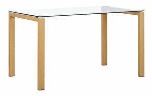 Jedálenský stôl TOVO (svetlé drevo + sklo) (pre 4 osoby)