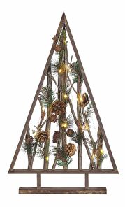 LED dekorácia vianočný stromček Sioned (tmavé drevo) 