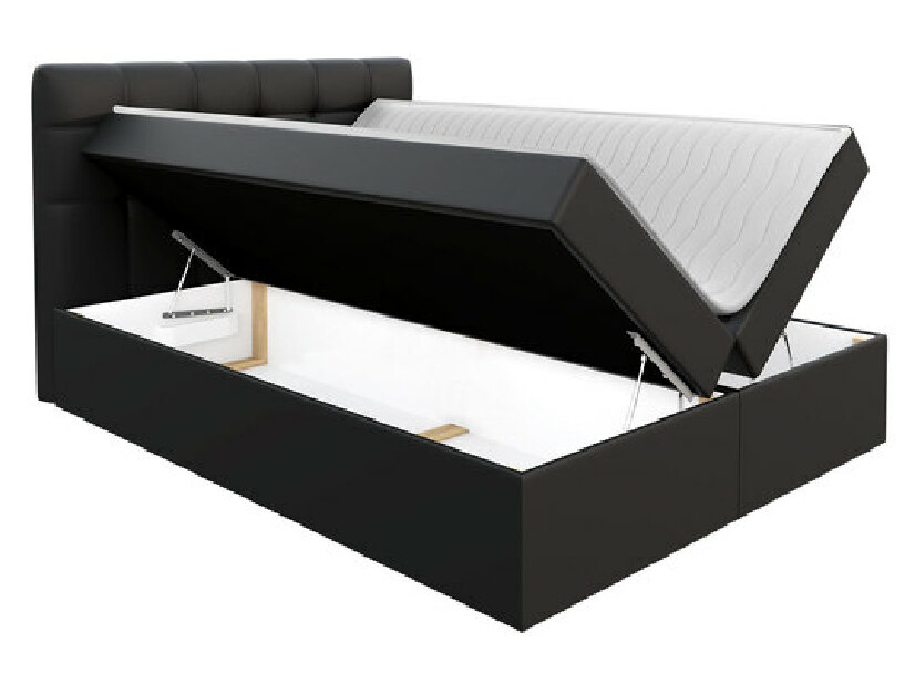 Kontinentálna posteľ Kennedy (160x200) (ekokoža Soft 017 (biela))