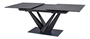 Rozkladací jedálenský stôl 160-220 cm Suanne (čierna + čierna) (pre 8 a viac osôb)