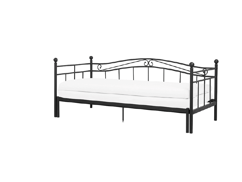 Rozkladacia posteľ 80 cm TULO (čierna) (s roštom)