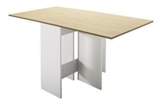 Rozkladací jedálenský stôl Nisade (dub + biela) (pre 4 osoby)