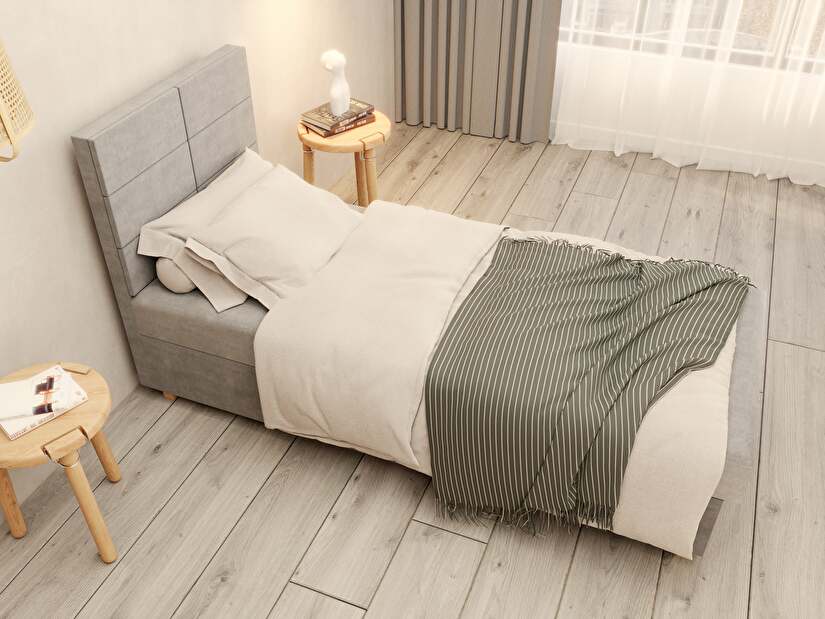 Jednolôžková posteľ 80 cm Picasso I (sivá) (s úl. priestorom a matracom) 