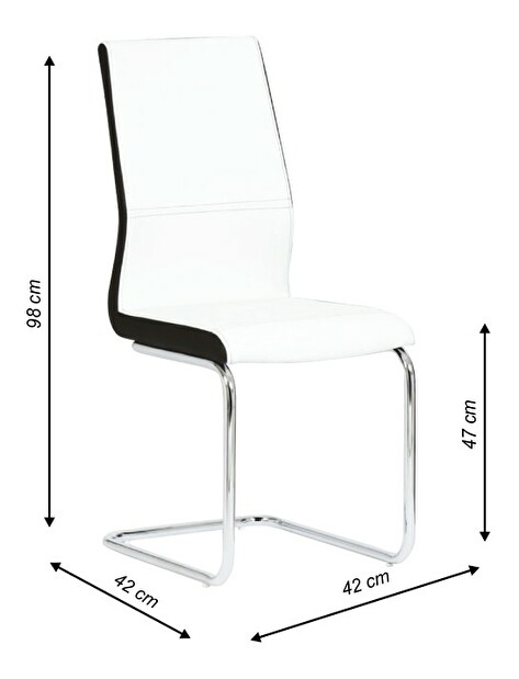 Jedálenská stolička Neana (biela + čierna) *výpredaj