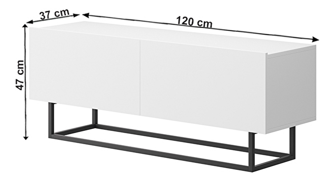 TV stolík/skrinka Svaren ERTVSZ 120 (biela) *výpredaj