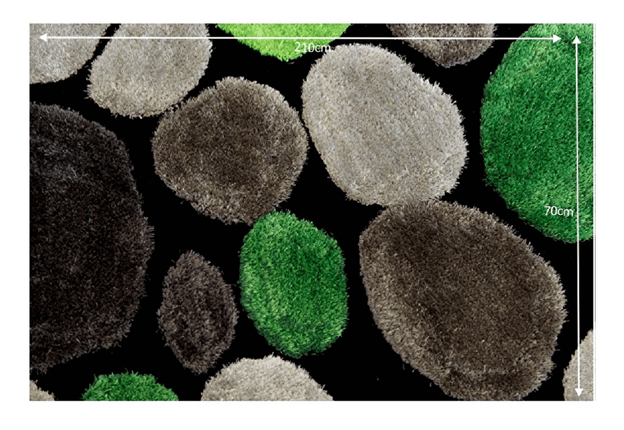 Kusový koberec 70x210 cm Pamela Typ 3 (zelená)
