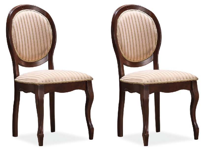 Set 2 ks. jedálenských stoličiek Florene (tmavohnedá + béžová) *výpredaj
