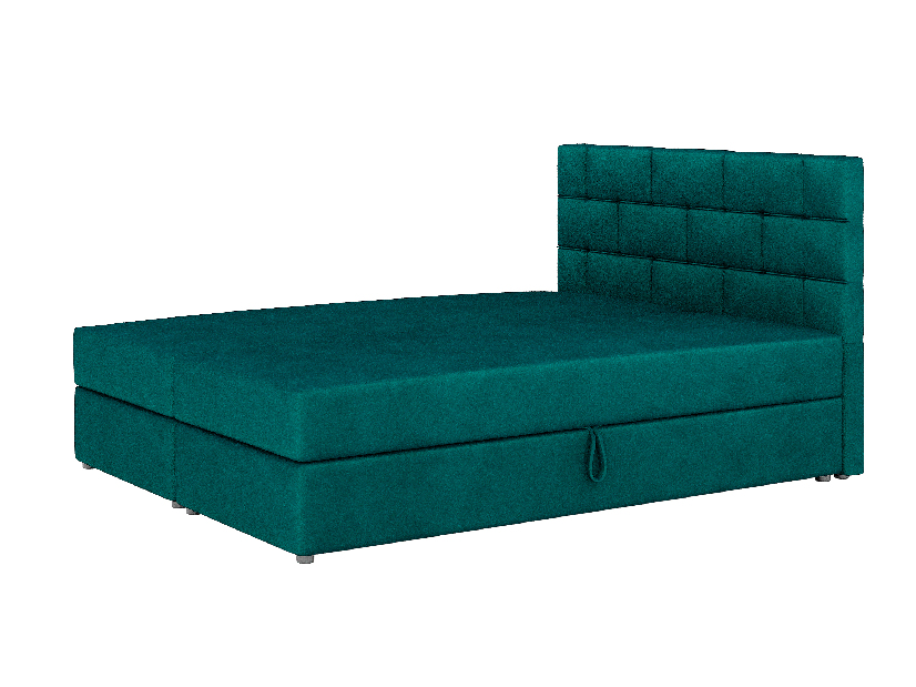 Manželská posteľ Boxspring 140x200 cm Waller (s roštom a matracom) (zelená) *výpredaj
