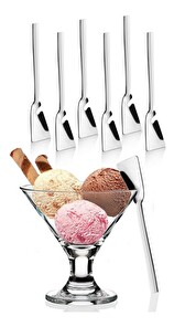 Sada lyžičiek na zmrzlinu (6 ks.) Missoury (strieborná)