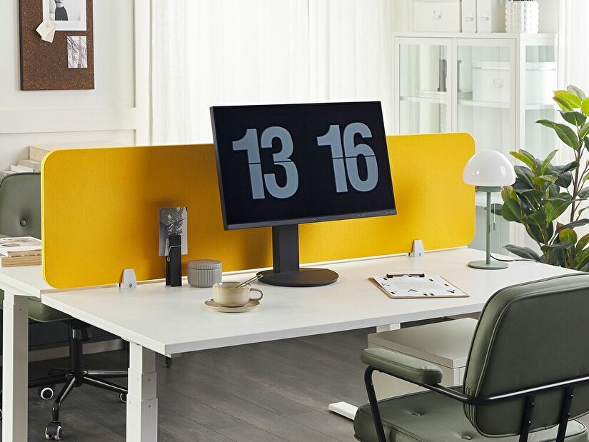 Prepážka na pracovný stôl 180 x 40 cm Walda (žltá) 
