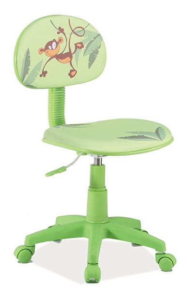 Detská stolička Hop (zelená + vzor)