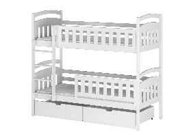 Detská posteľ 90 x 200 cm Irwin (s roštom a úl. priestorom) (biela)