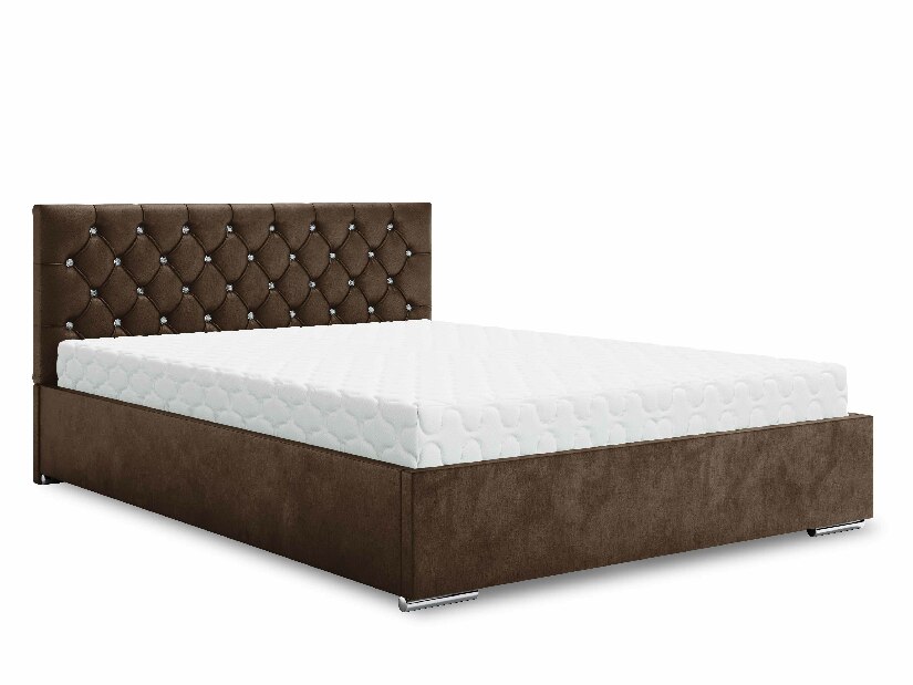 Manželská posteľ 160 cm Kerry (hnedá) (s roštom a úložným priestorom)