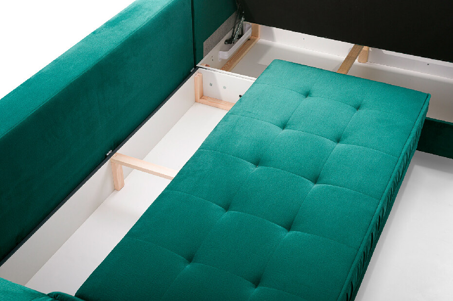 Rohová sedačka Aisha (zelená) (P)
